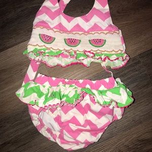 Boutique Watermelon little girls bikini.